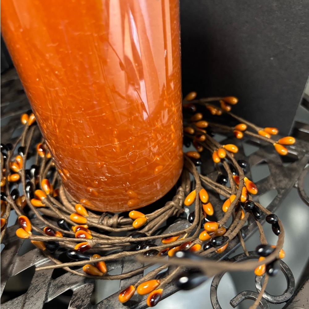 4 Candle Rings Orange/Black Berry - Picture 9 of 9
